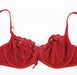 Aubade Bahia, a great demi bra. Firm for great support. Style 5015. Color Red.