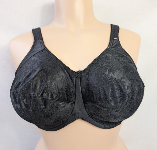 Aviana Floral, a premium plus size bra on sale. Color Black. Style 2453. Front view.