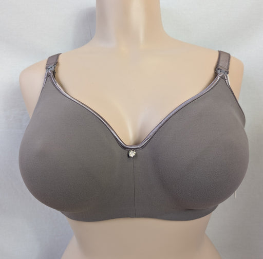 Cake Croissant, a premium nursing bra on sale. Style 24-1016-56. Color Raisin. Front view.