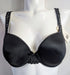 Chantelle Pyramide, a tshirt bra with great hold and shape. Color Black. Style 1465. Front view.