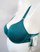 Chantelle Pyramide, a great memory foam for a personalized fit. Style 1466. Color Jet Green. Side View.