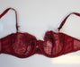 Chantelle Romance, a beautiful demi bra. Style 2745. Color Red. Inside view.