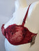 Chantelle Romance, a beautiful demi bra. Style 2745. Color Red. Side view.