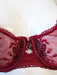 Chantelle Romance, a beautiful demi bra. Style 2745. Color Red. Front view.