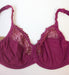 Chantelle Vendome is a full cup bra with beautiful embroidery. On sale. Top view. Color Fuschia. Style 1908.