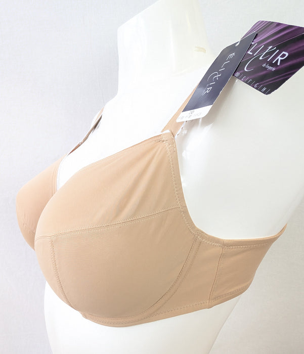 Elixir Eole, a great full cup bra. An everyday bra. Style G21033. Color Sand. Side view.