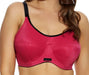 Elomi Energise, a great plus size sports bra. Color Pomegranate. Style EL8041.