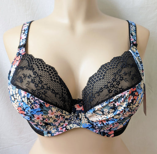 Elomi Lucie, a playful plunge bra at a sale price. Color Meadow. Style EL4490.