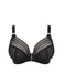 Elomi Matilda, a great plus size plunge bra. Color Black. Style EL8900.