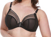 Elomi Matilda, a great plus size plunge bra. Color Black. Style EL8900.