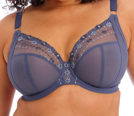 Elomi Matilda, a great comfortable plunge bra. Style EL8900. Color Denim.