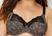 Elomi Morgan bra, an ideal plus size bra. Color Ebony. Style EL4110.