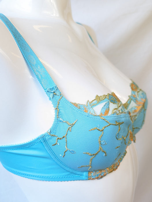 A wonderful Empreinte demi bra in a rich color. Style 0866. Color Lagune.