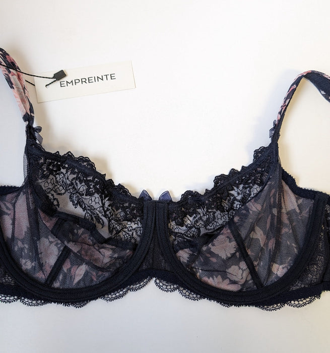 Empreinte Eden, a low neck bra that is a great everyday bra. Style 08213. Color Indigo.