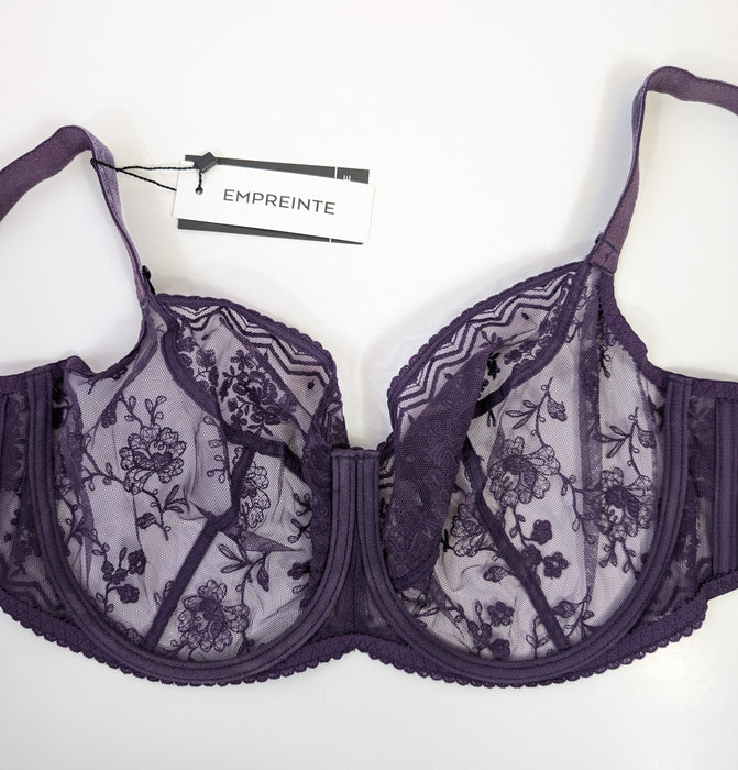 Empreinte Ellen, a luxury balconette bra on sale. Style 08211. Color Myrtille. Inside view.