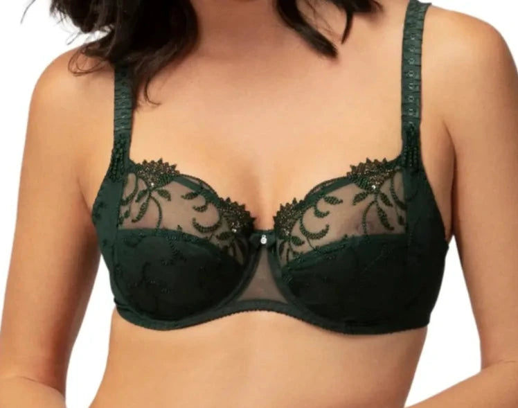 Empreinte Ginger, a classic full cup bra with incredible support and shape. Style 07207. Color Vert Profond.