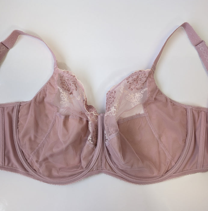 Empreinte Lilly Rose, a premium plus size comfortable bra. Color Cashmere. Style 0782. Inside view.