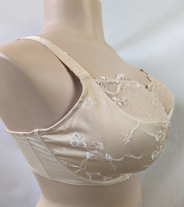 Empreinte Louise, a hard to find luxurious demi bra on sale. Color Hazel. Style 0887. Side view.