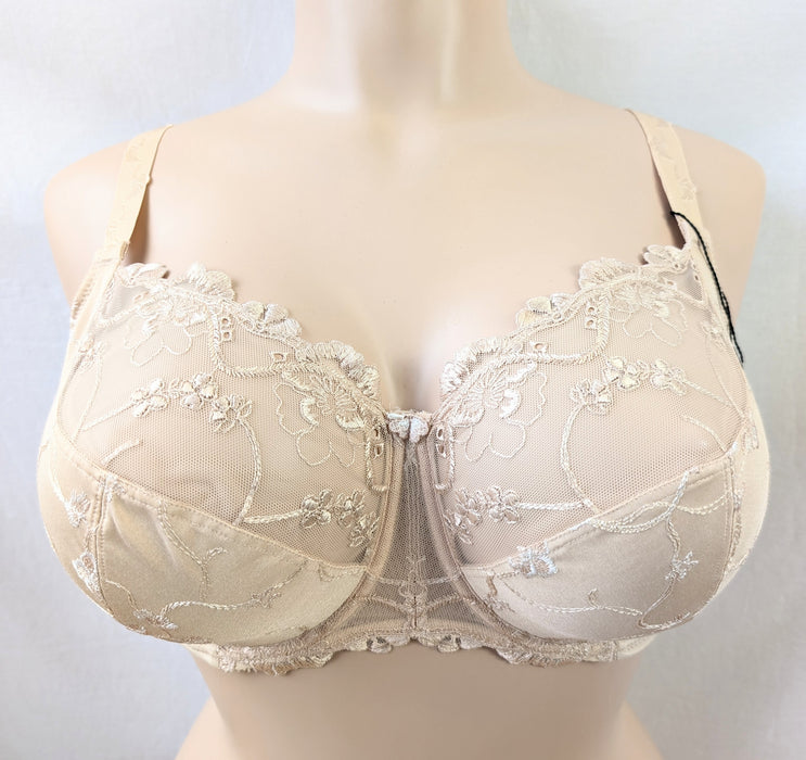 Empreinte Louise, a hard to find luxurious demi bra on sale. Color Hazel. Style 0887. Front view.