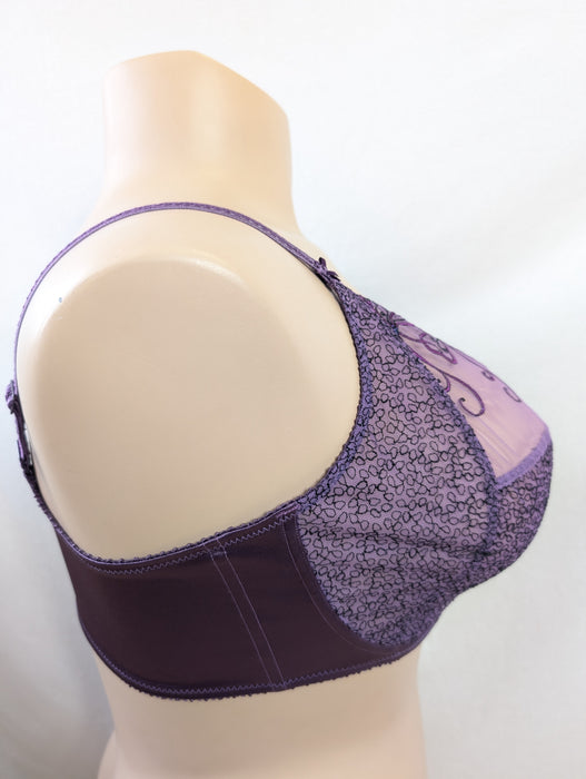 Empreinte Melody, a great full cup bra. Color Purple. Style 0792. Side view.