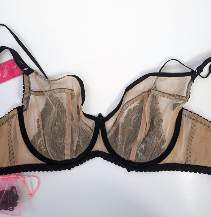 Ewa Michalak Buduar, a unique full cup bra. Style 1325. Color Black. Inside view.