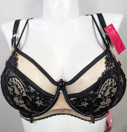 Ewa Michalak Buduar, a unique full cup bra. Style 1325. Color Black. Front view.