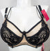 Ewa Michalak Buduar, a unique full cup bra. Style 1325. Color Black. Front view.