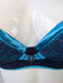 Ewa Michalak Ocean, a plunge padded bra with removable pads. Color Turquoise. Style Plunge. Front view.