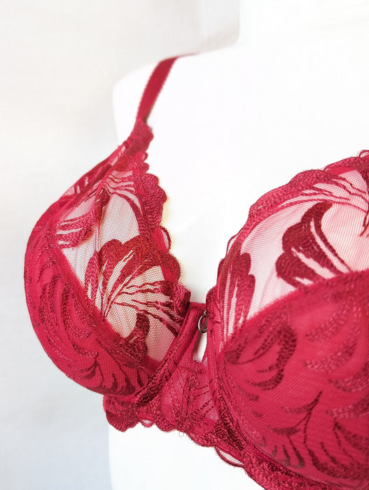 Fantasie Anoushka, a classy plunge bra. Style FL3212. Color Red.