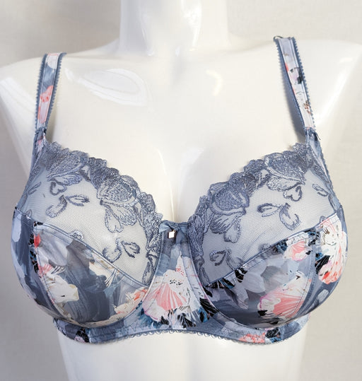 Fantasie Corryn, a fun, flirty, supportive and comfortable balcony bra. Color Smokey Blue. Style FL100201.