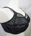 Goddess Adelaide, a banded premium plus size bra. Color Black. Style GD6660. Side view.