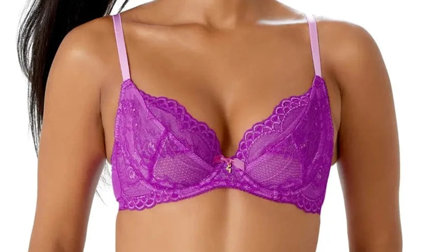 Gossard Superboost, a non-padded plunge bra. Style and functionality. Color Orchid. Style 7725.
