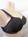 Hot Milk Obsession, a premium soft, plus size nursing bra. Color Jet Black. Style OBB1. Side view.