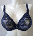 Lise Charmel Floral Dressing, a wonderful plunge bra. Color Sapphire. Style BCA3285. Front view.