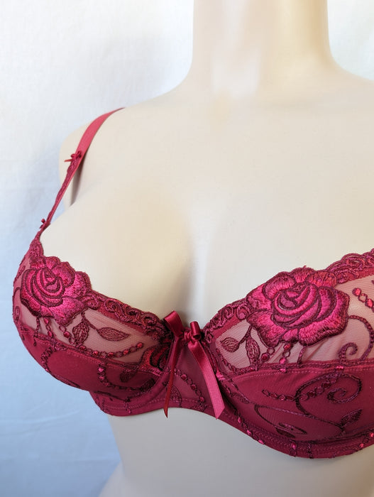 Lise Charmel Antinea line, Parfum, a great 3/4 cup bra for the full bust. Style DCA3012. Color Red.