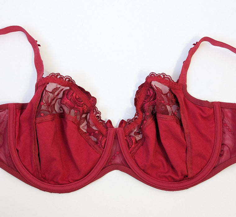 Lise Charmel Antinea line, Parfum, a great 3/4 cup bra for the full bust. Style DCA3012. Color Red.