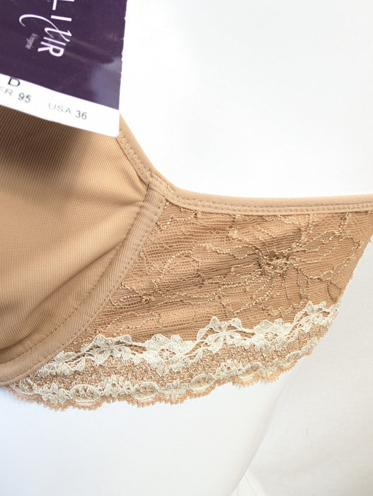 Maison Lejaby on sale, a discontinued full cup bra. Style G30713. Color Beige. Side view.