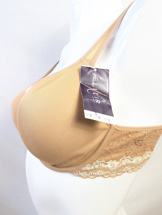 Maison Lejaby on sale, a discontinued full cup bra. Style G30713. Color Beige. Side view.