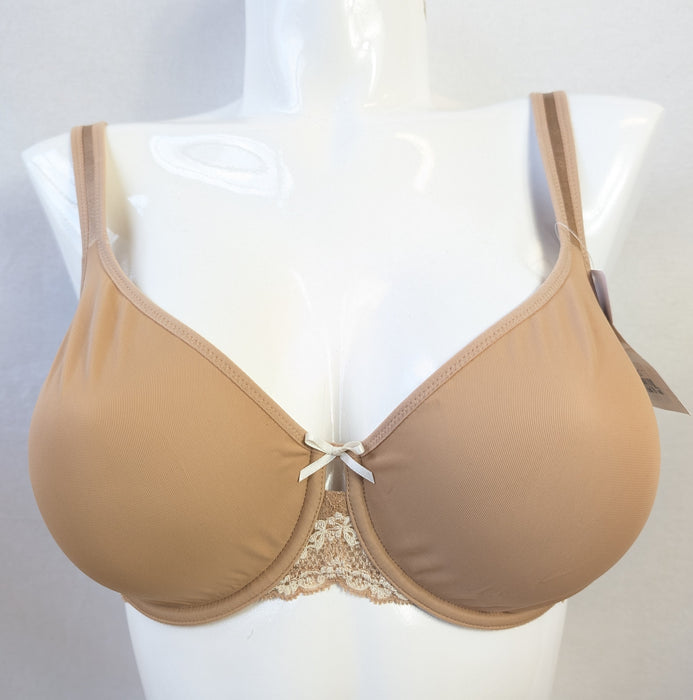 Maison Lejaby on sale, a discontinued full cup bra. Style G30713. Color Beige. Front view.