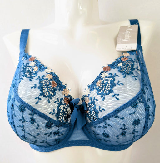 Maison Lejaby Kristen, a beautiful full cup bra. Color Indigo. Style G71033. Front view.