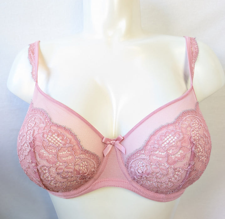 Marie Jo Alessandra, a beautiful demi bra with delicate details. Front view. Style 0101921. Color Venetian Pink.