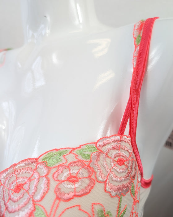 Marie Jo Ayama, a balcony bra with wonderful style. Color Fruit Punch. Style 0102789. Strap view.