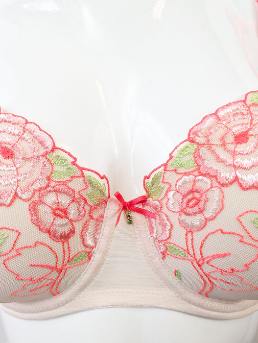 Marie Jo Ayama, a balcony bra with wonderful style. Color Fruit Punch. Style 0102789. Gore view.