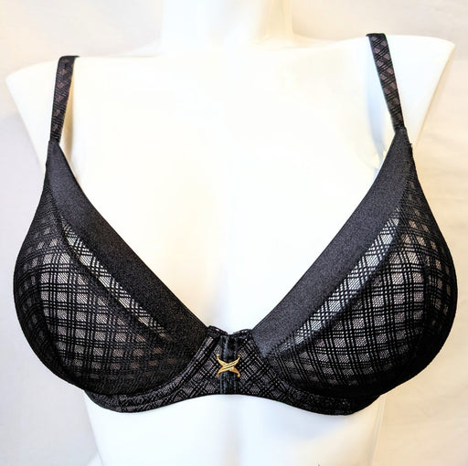 Marie Jo Channing, a beautiful deep plunge bra. Color Black. Style 0122244.