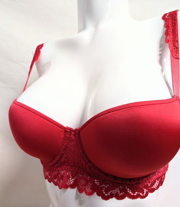 Marie Jo Elis, a superb padded balcony bra on sale. Side view. Color Spicy Berry. Style 0102509.