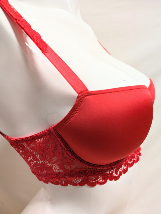 Marie Jo Elis, a superb padded balcony bra on sale. Side view. Color Spicy Berry. Style 0102509.