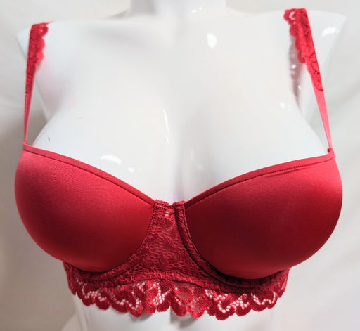 Marie Jo Elis, a superb padded balcony bra on sale. Side view. Color Spicy Berry. Style 0102509.