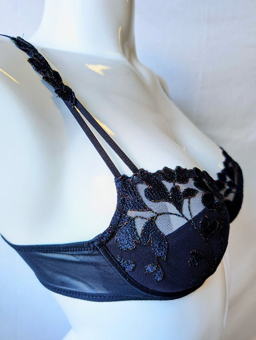 Marie Jo Leda, a fun balcony bra. Color Night Blue. Style 0102525.