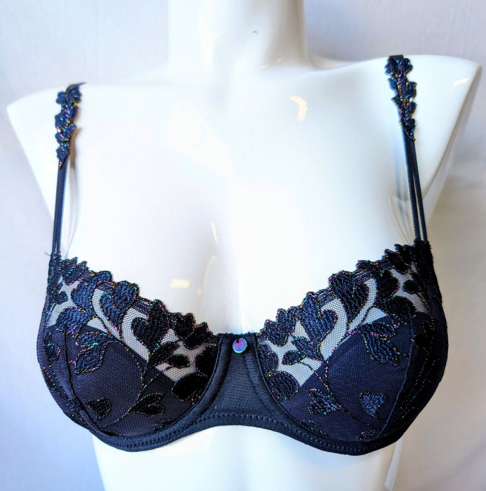 Marie Jo Leda, a fun balcony bra. Color Night Blue. Style 0102525.