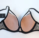 Marie Jo Suto, a chic and timeless heart shaped plunge bra. Front view. Style 0122186. Color Black.